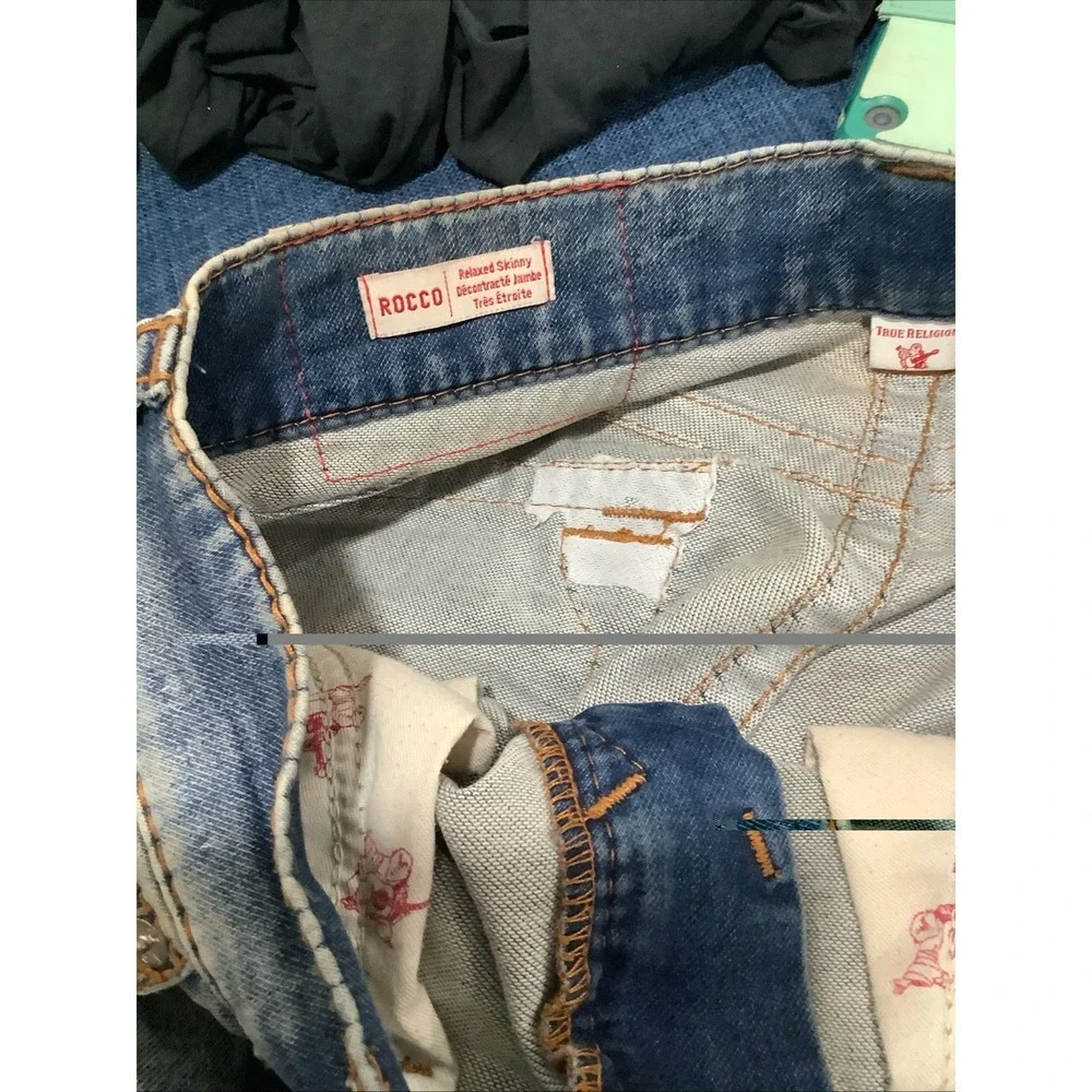 True Religion Rocco Relaxed Skinny Men Light-Medium Wash   Jeans Size 29